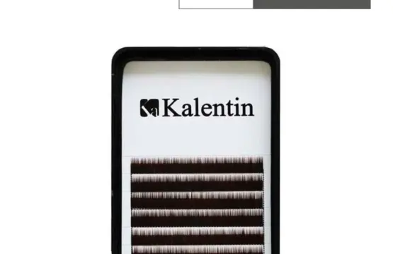 Kalentin Extensión de Cejas Planas Marrón Oscuro 7mm
